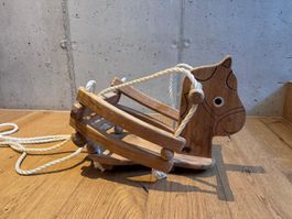Kinderschaukel Holz Pferd Design gebraucht guter Zustand
