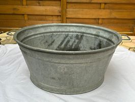 Alte Zink Zuber Gelte Eimer Wanne 72 Liter