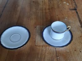 1 Esspressotasse mit 2 Unterteller Porzellan Paris