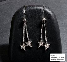 Boucles d'oreilles argent 925 étoilées