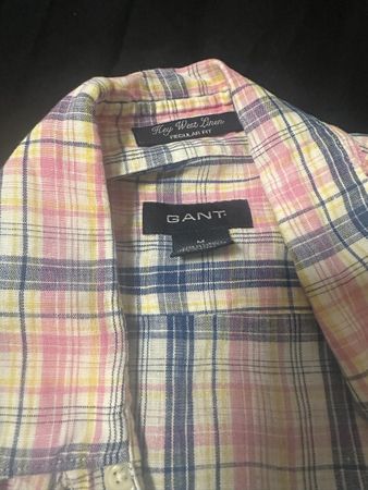 Leinehemd Gant Key West Linen Karomuster Gr. M guter Zustand