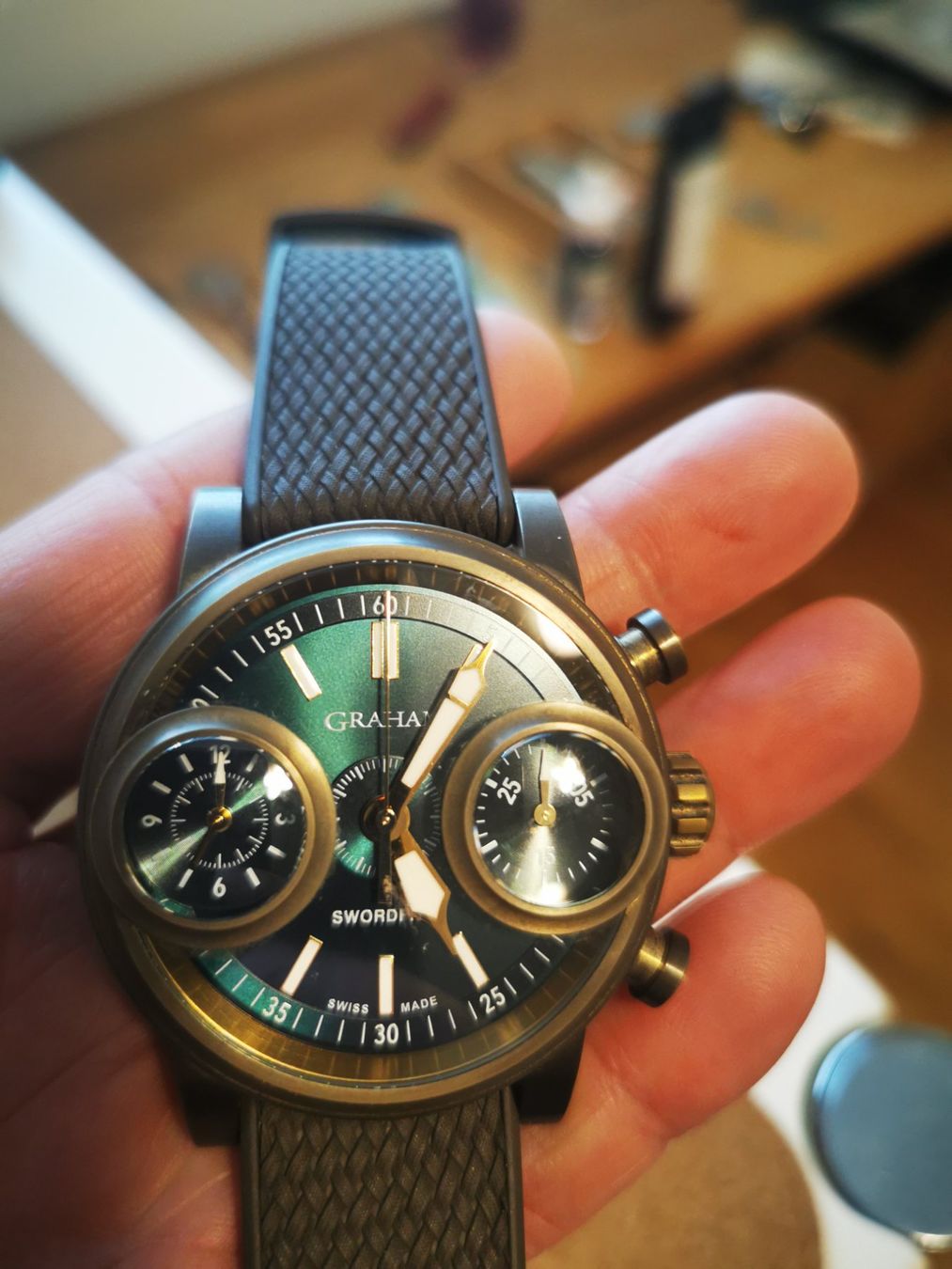 Graham Orologi: Graham Swordfish "Bronze & Smaragd green" NEW & FULLSET – Nuovo e nell'imballaggio originale da Bellmund venduto da nikitanikita 2