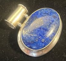 Sublime Pendentif XXL Lapis-Lazuli d'Afghanistan Argent 925