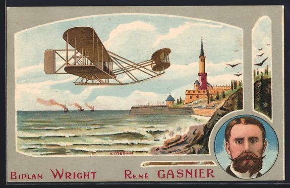Bilder & Poster: Flugzeug Biplan Wright im Flug – Gebraucht aus Berlin von bartko-reher