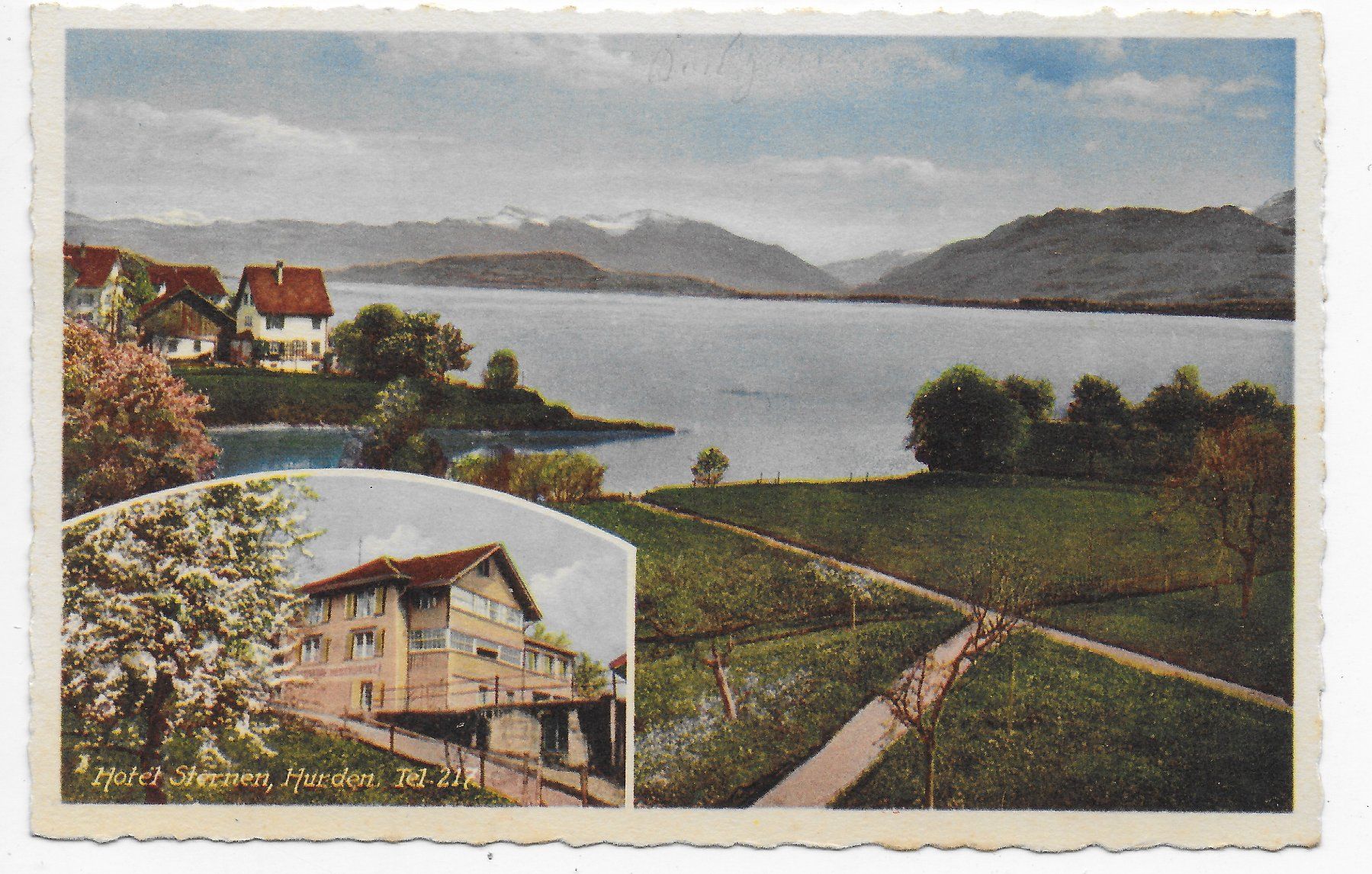 Cartoline postali: Hotel Sternen, Hurden – Usato da Hefenhofen venduto da Richsalz