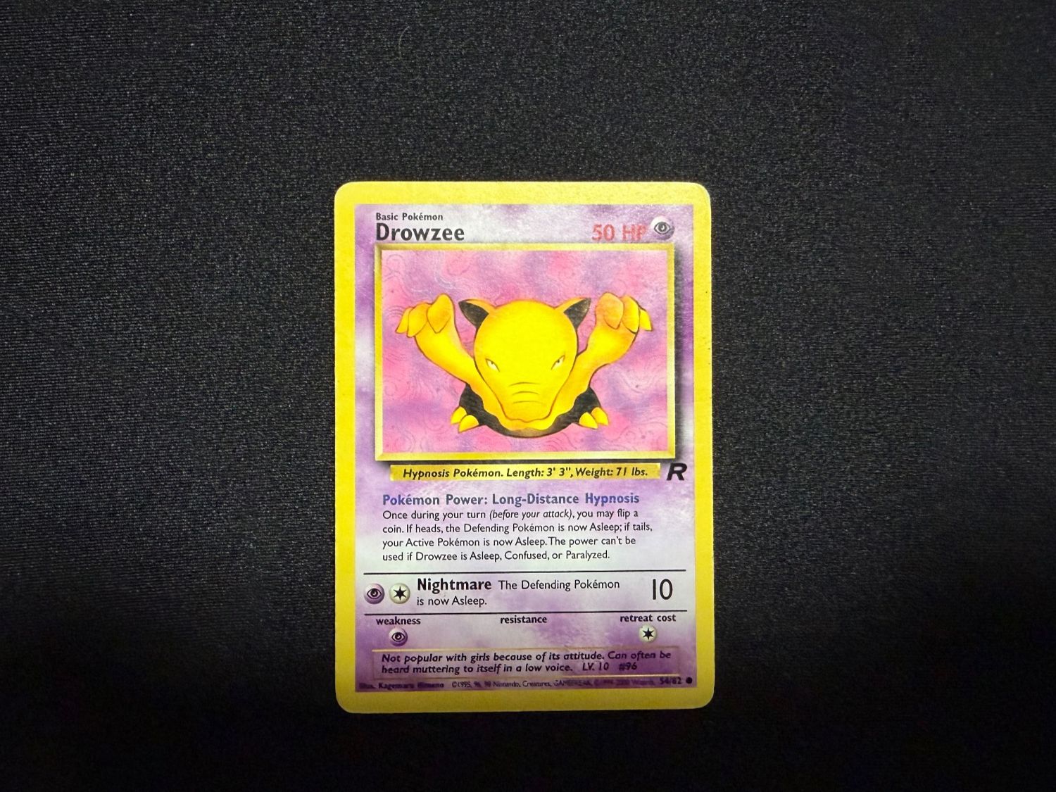 Pokémon Carte collezionabili: Drowzee / 54/82 / Team Rocket – Usato da Zürich venduto da mountainwizard00