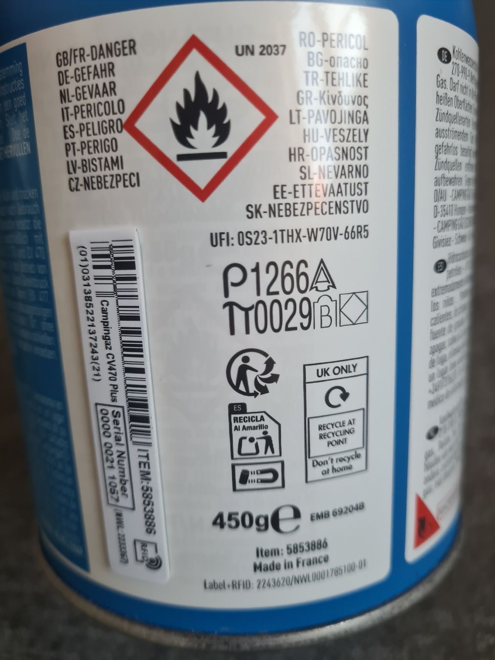 Campingaz Grils: Campingaz CV 470 Gasflasche neu – Neuf (Voir description) à Zürich par MaLa8057 1