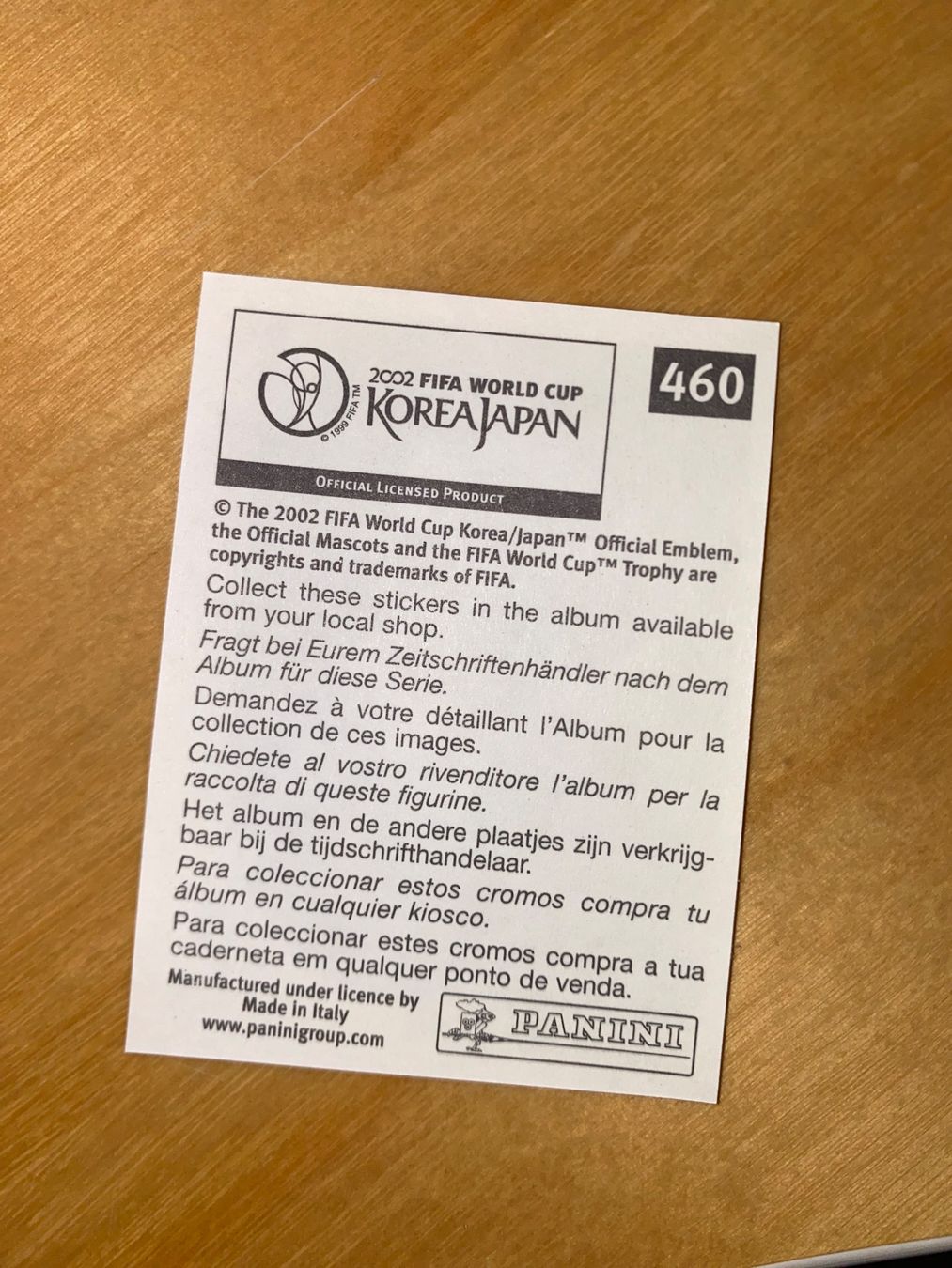 Panini Sammelbilder & Trading cards: Panini WM 2002 - Maldini - 460 – Neu (gemäss Beschreibung) aus Unterlunkhofen von PaniNicola 1