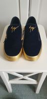 Giuseppe Zanotti Slip-on Sneakers Blue Gold Size 42