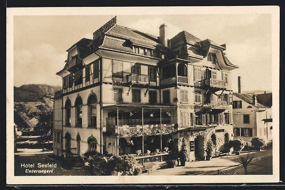 Cartoline postali: AK Unteraegeri, Ansicht Hotel Seefeld – Usato da Berlin venduto da bartko-reher