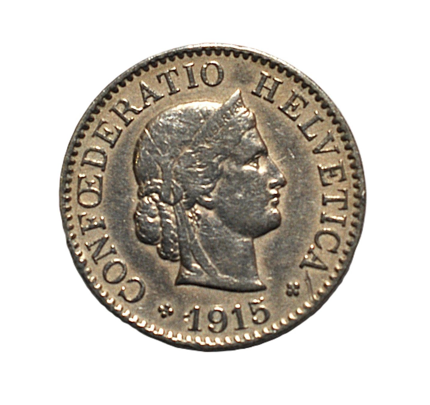 Tutti le monete: 5 Rappen von 1915 – Usato da Grabs venduto da Fadenquarz