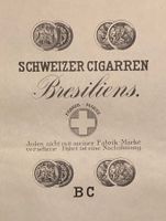 🌟Litho Druckbogen Plakat Schweizer Cigarren Zigarren 1920🌟