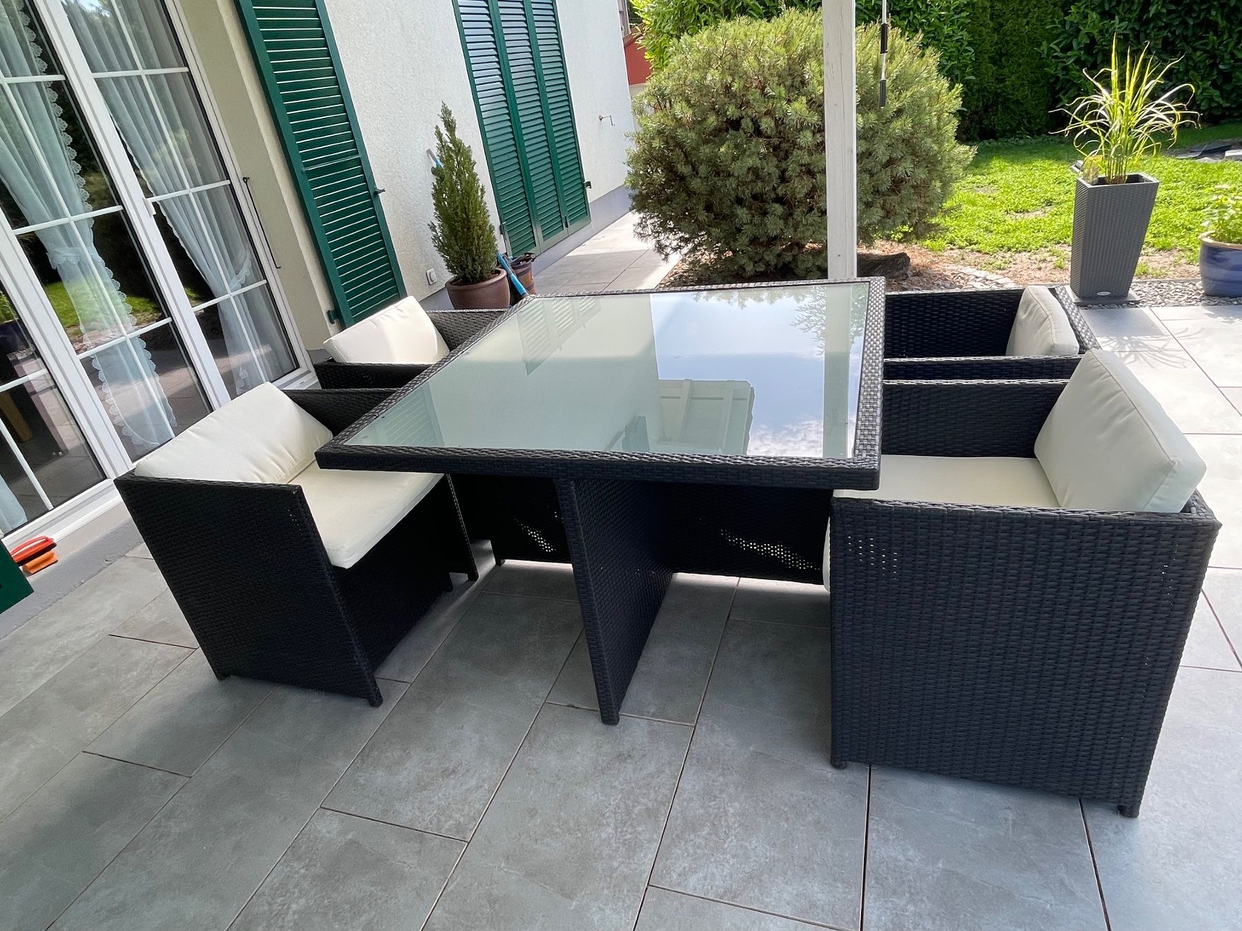 Set de table et chaises: Gartentisch-Set Polyrattan - Sommer-Angebot – D'occasion à Himmelried par waschbaerchen 7