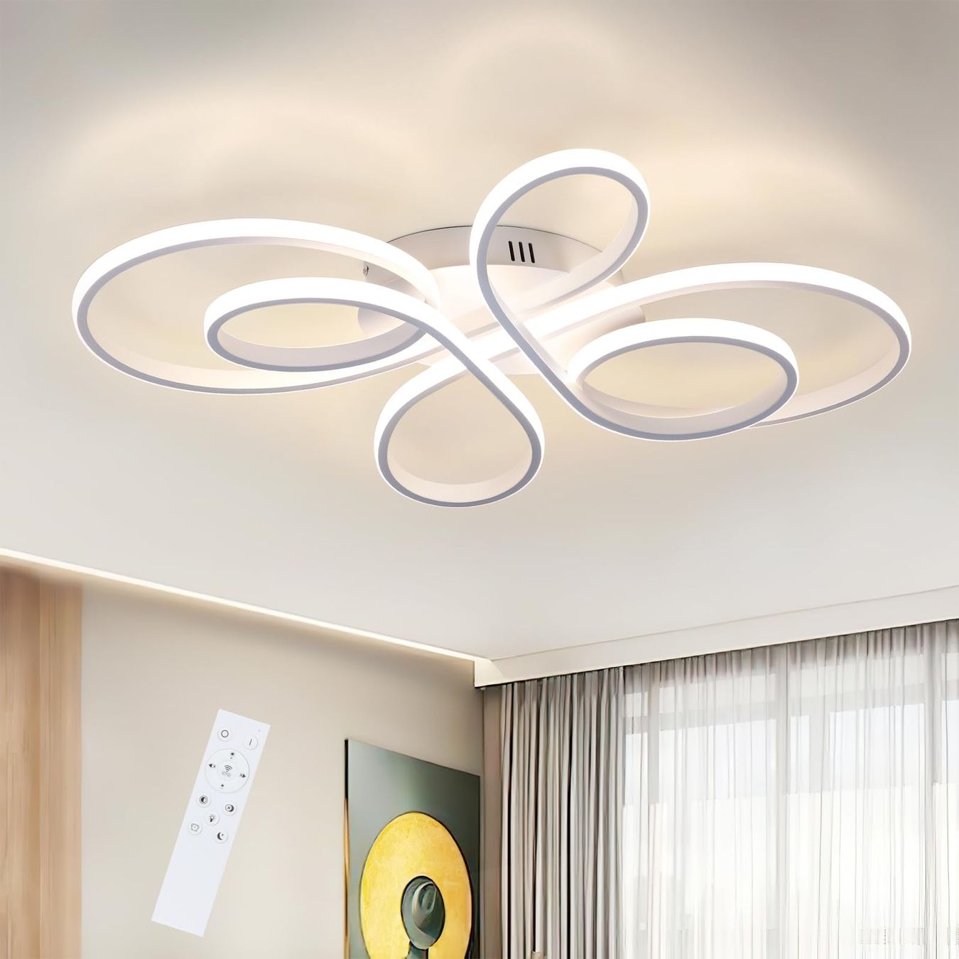 Lustres & lampes de plafonds: LED Deckenleuchte Deckenlampe Schmetterling 65W dimmbar – Neuf avec emballage d'origine à Basel par EchoPeak