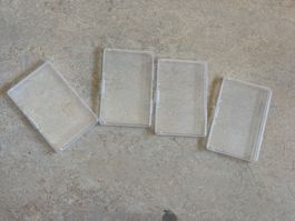 4 Kunststoffhüllen transparent für Spiele / Karten