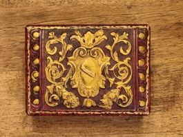 Vintage Florentiner Schmuckschatulle rot-gold