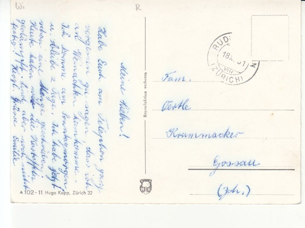 Cartoline postali: Rudolfingen Flugaufnahme 1961 – Usato da Bürglen TG venduto da StampGraf 1