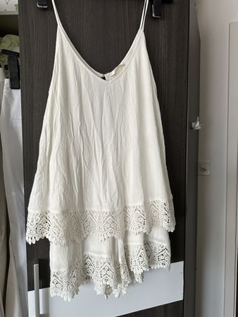 Damen Jumpsuit-Overall mit Spitzen