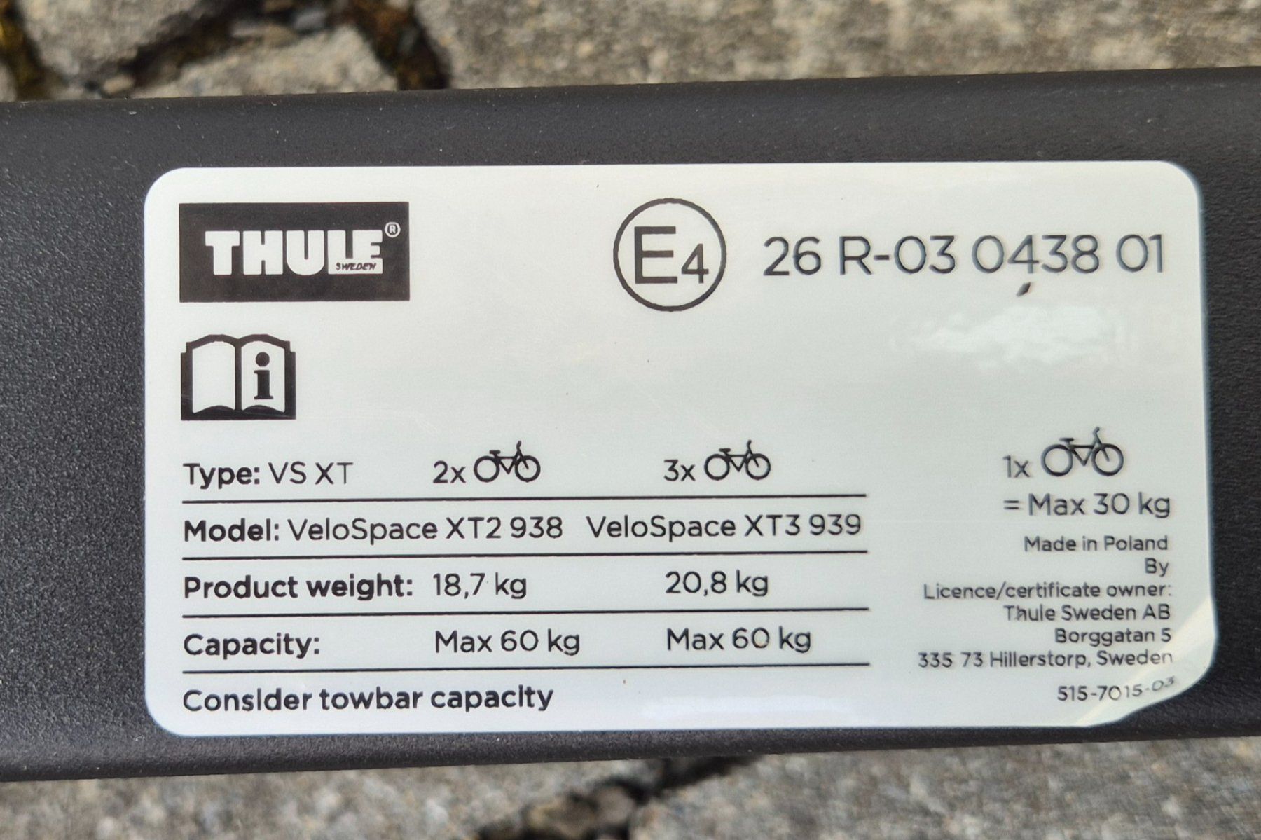 Coffres de toit: Thule VeloSpace XT3 939 / 3 Fahrräder – D'occasion à Wohlen AG par kerberos74 3