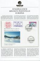 Brief mit Stempeln Jungfraujoch höchste Poststelle Europas