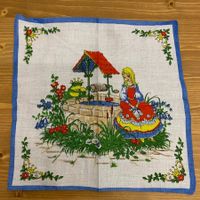 Vintage Taschentuch Der Froschkönig Brunnen