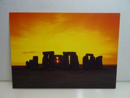 Postkarte Stonehenge Sonnenuntergang England 🌅 neuwertig