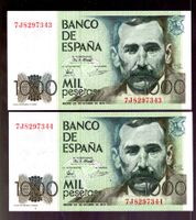 Spain noten 2 stück UNZ