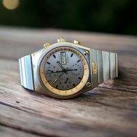 Vintage Heuer Chronograph Kentucky Steel & 18K Gold