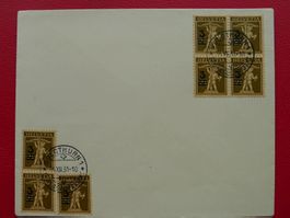 1931: Nr.181, Viererblock +3 Einzelmarken von SOLOTHURN.