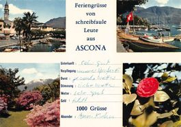 Gruss aus ASCONA - für "schreibfaule Leute" 1972