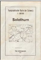 Alte Topographische Karte der Schweiz, Solothurn  1:100000