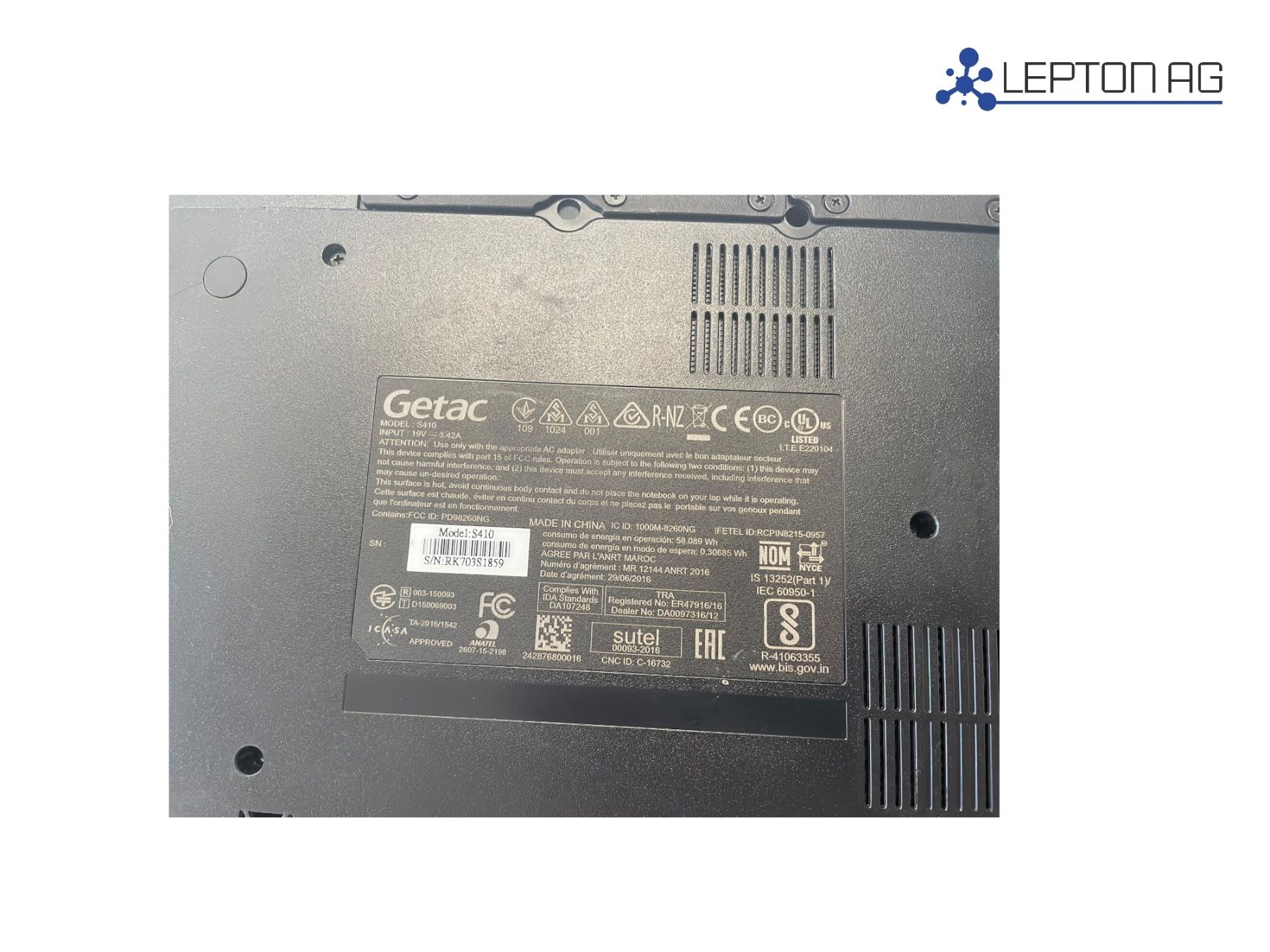 Notebooks: GETAC S410  Rugged Notebook i5/ Ersatzteillträger – Gebraucht aus Niederdorf von LeptonAG 5