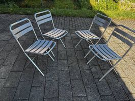 4 Gartenstühle Alu klappbar