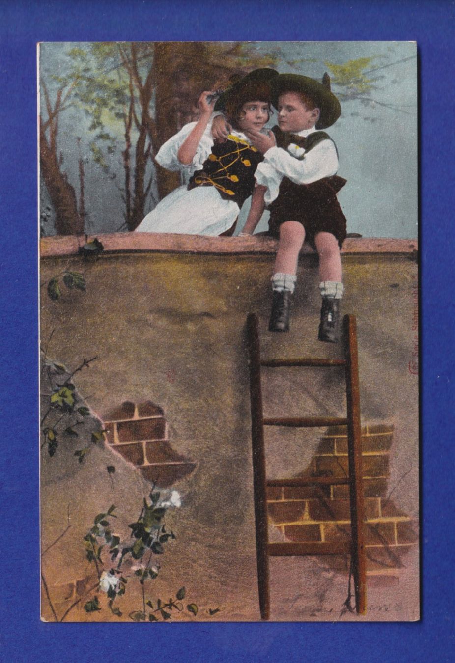 Ansichtskarten: ENFANT - Joli petit couple – Gebraucht aus Pully von nicecards-shop