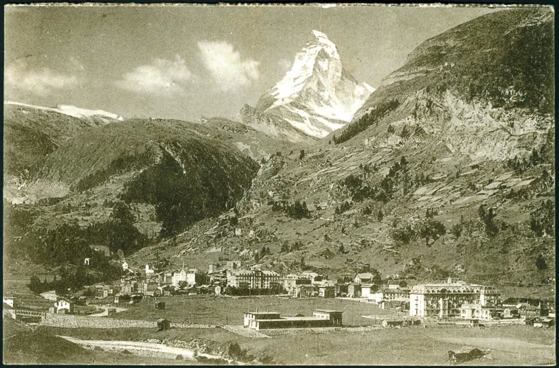 Cartoline postali: 1922_AK - Zermatt mit Matterhorn – Usato da Thun venduto da Nissan