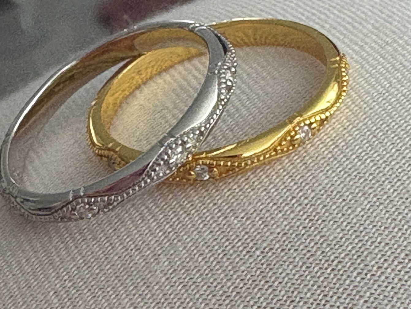 Anelli: 2 oder 1 Vintage Trauring Silber 925 Moissanite Damen-Ring – Nuovo e nell'imballaggio originale da Frauenfeld venduto da Vanityroom 9