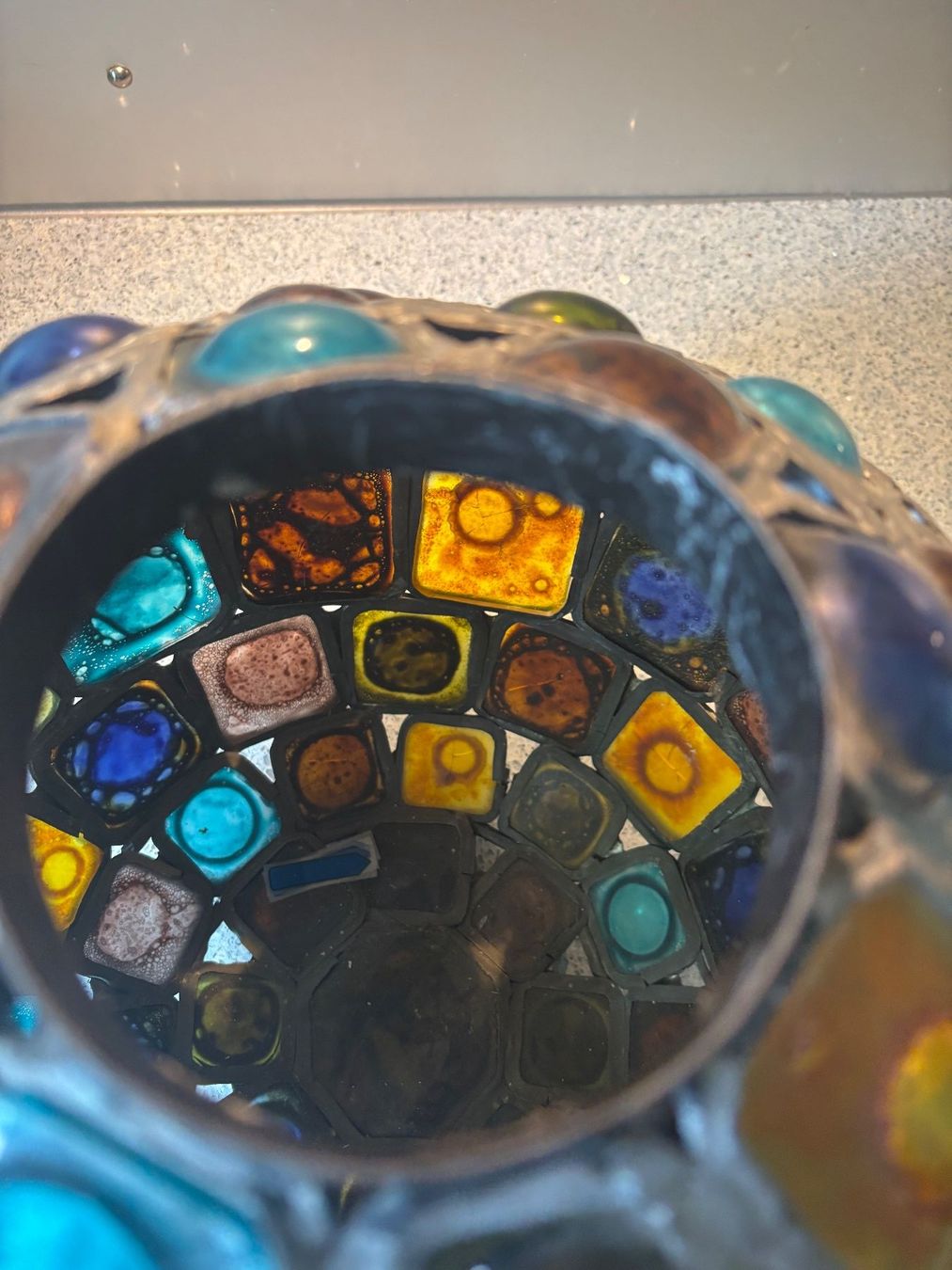 Paralumi: Aussergewöhnliche Vintage Lampenschirm, Glas/Metall – Usato da OLTEN venduto da lululoveslemon99 3