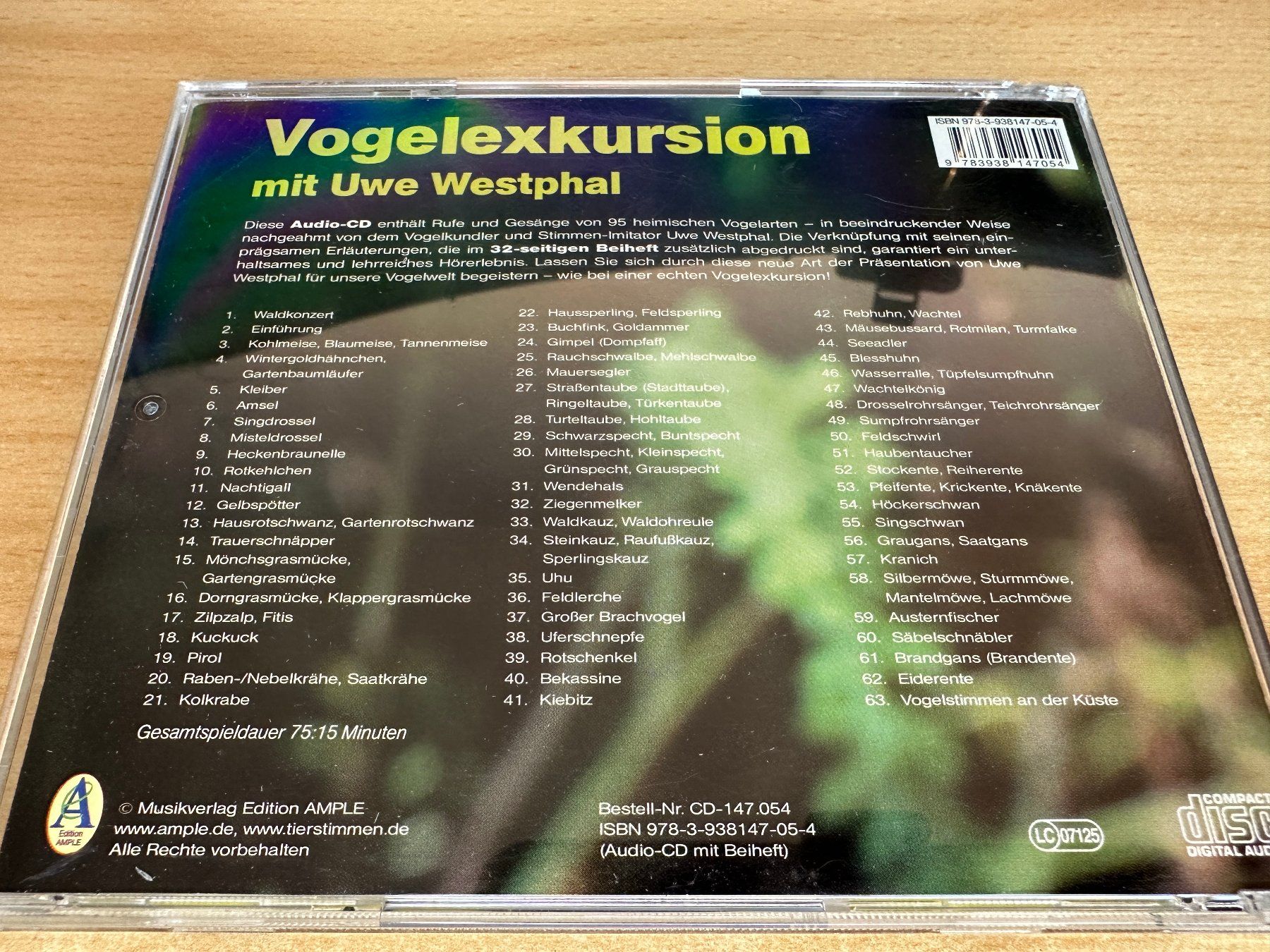 CD: J0 Uwe Westphal - Vogelexkursion – Usato da Rikon im Tösstal venduto da Alpenmutz 1