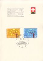 SBK 389 - 390 auf PTT-Faltblatt mit SST A. 939