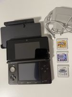 Nintendo 3DS schwarz mit 3 Spielen und Zubehör