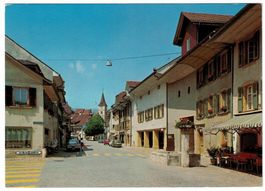 Erlach, Hauptstrasse, gelaufen 1975