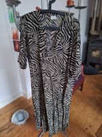 Kaffe Tunikakleid Gr. 42, Zebra Muster, Viskose-Leinen-Mix