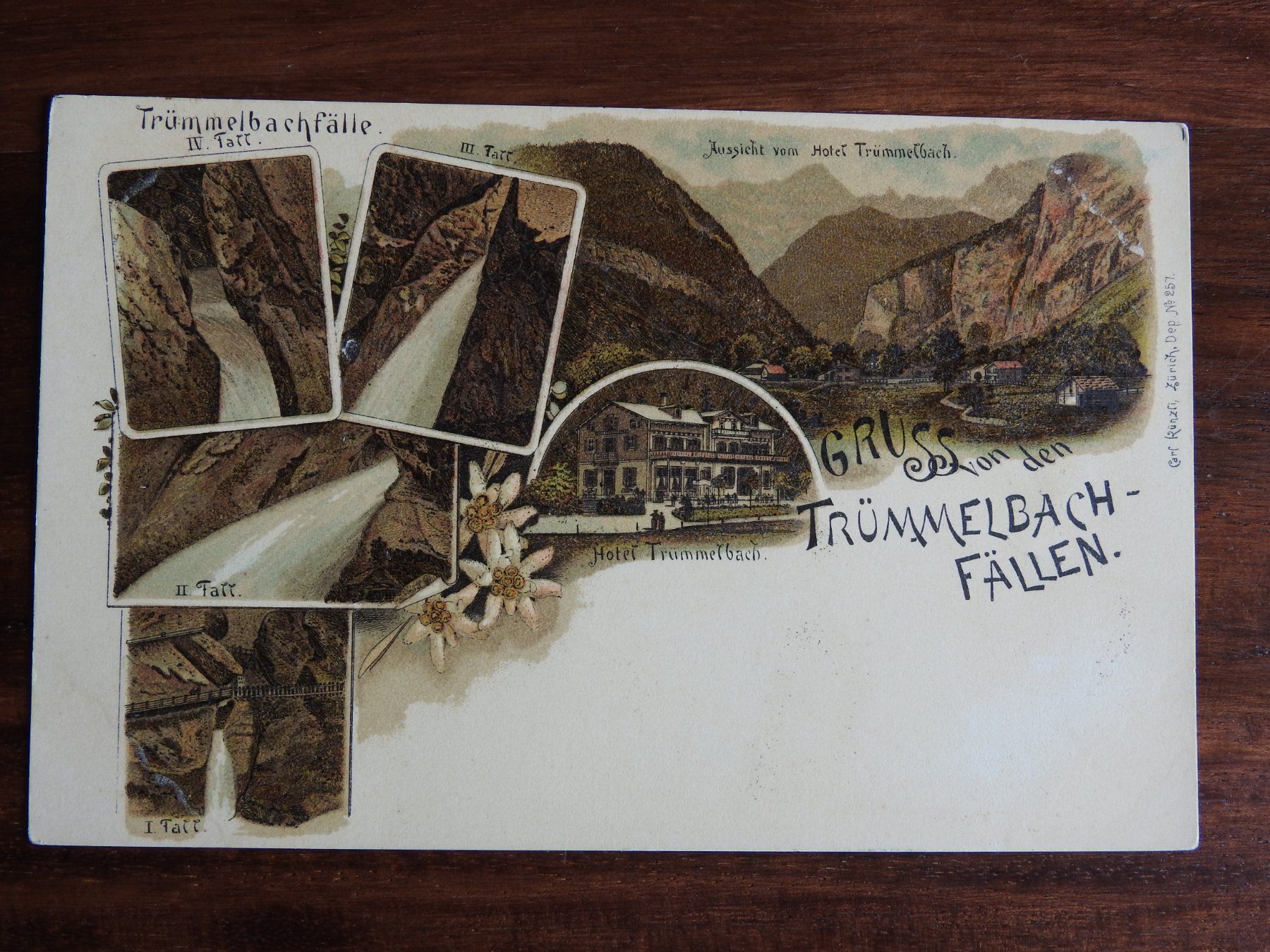 Cartes postales: Gruss von den Trümmelbach- fällen ! – D'occasion à Rain par 999-800-K
