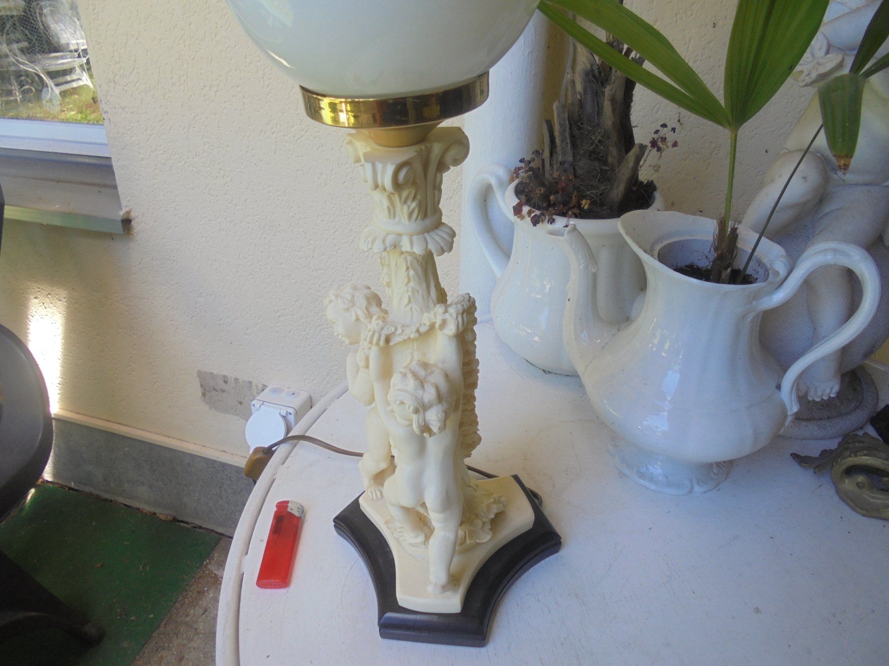 Lampade: Alte Putti-Tischlampe ca. 1950-60 – Usato da Camorino venduto da Hunpete 5