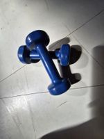 Paire d'haltères fitness 1kg bleu état correct