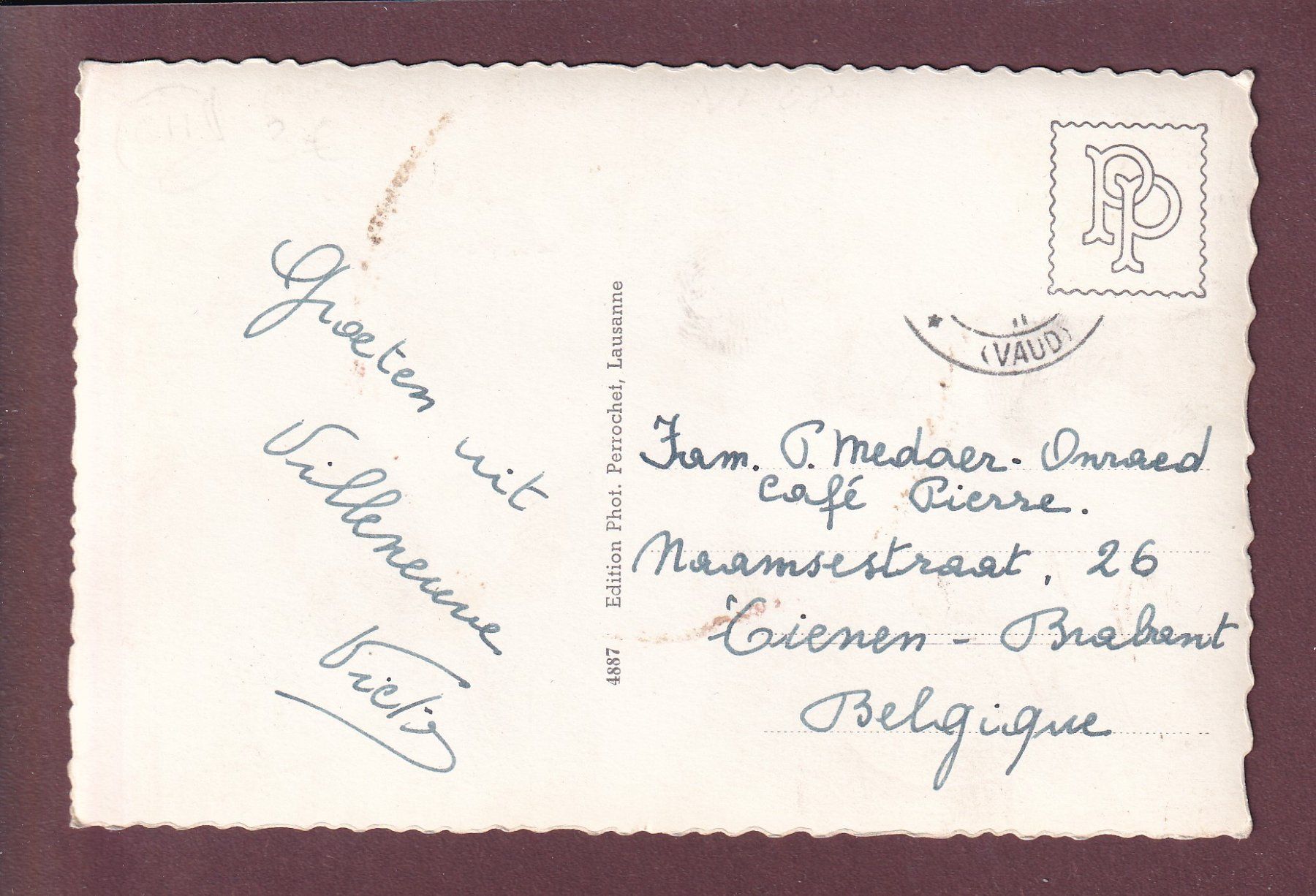 Cartoline postali: VILLENEUVE - 4 images – Usato da Pully venduto da nicecards 1