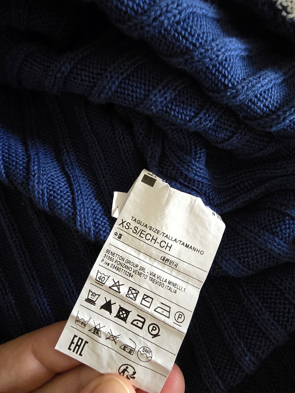 Benetton Maglioni & Felpe: Benetton Cricket-Pullover navy Gr. XS/S – Usato da Bassersdorf venduto da pfi_q7gh 6