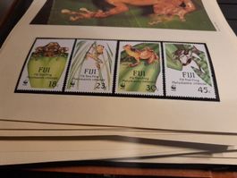 Rare! Timbres Fidji grenouilles arboricoles, collection.