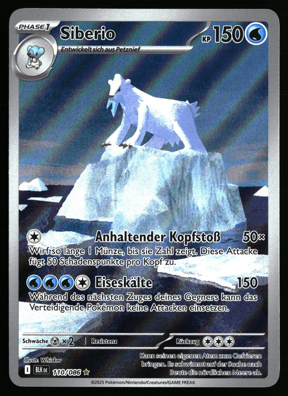 Pokémon Sammelbilder & Trading cards: Siberio #110 Pokemon Schwarze Blitze – Gebraucht aus Feuerthalen von Plazatoys