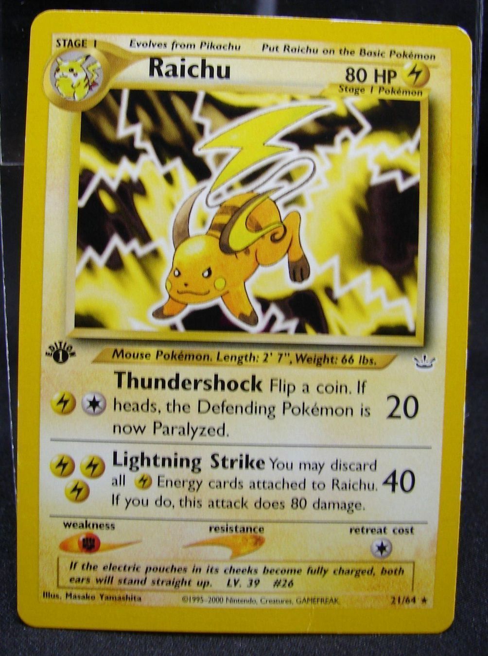 Pokémon Carte collezionabili: Raichu - 1st Edition - Rare         /121 – Usato da Rümlang venduto da coh_87ww